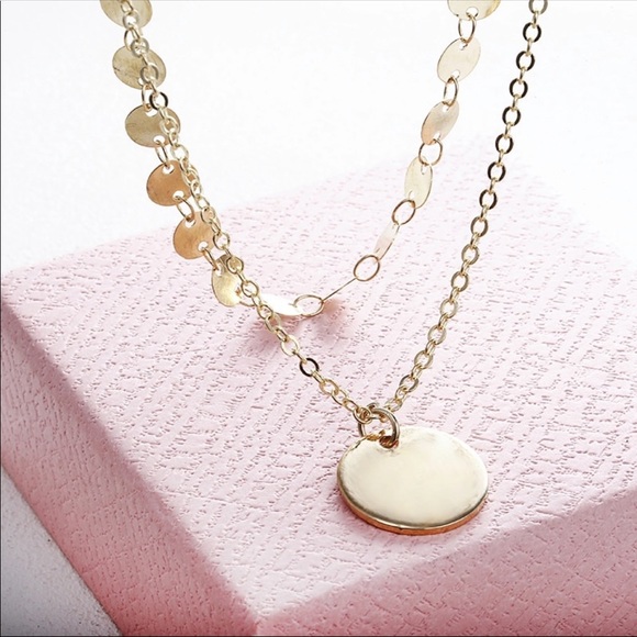 NEW DAINTY GOLD NECKLACE LAYERED CHOKER PENDANT - Picture 3 of 6